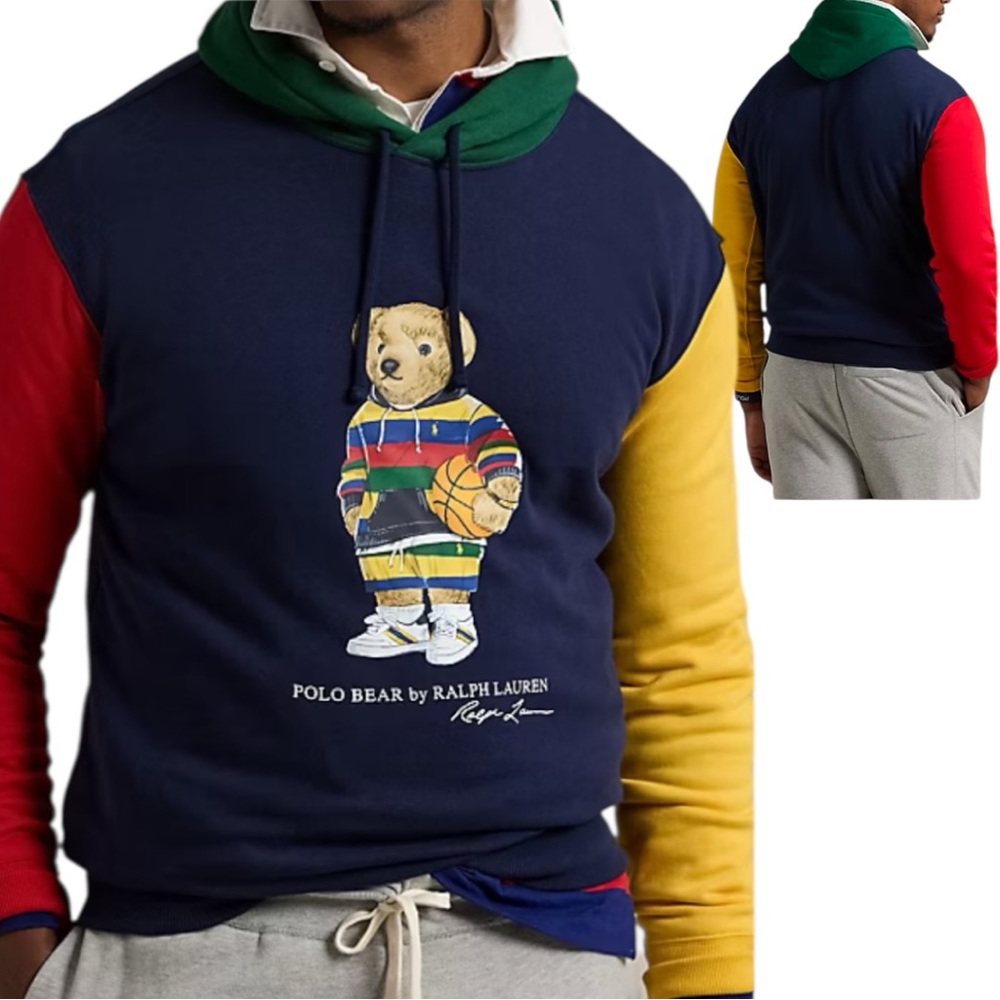 Polo by Ralph Lauren Polo Bear Color-Blocked Fleece Hoodie Multicolor Basketball